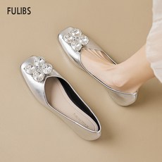 FULIBS 여성 보석 펌프스 단화 직장인 빅사이즈 플랫슈즈 220-265