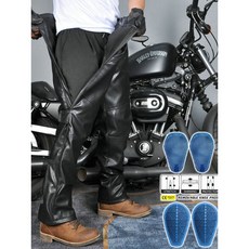 防摔保暖速脫摩托車騎行褲，加棉防水防風皮褲，硅膠護具防護，舒適保暖，快速穿脫