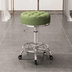 미용 보조의자 시술 스툴 헤어샵네일샵 카운터 진료실, 1개, 16 그린벨트 링 베어링 철제 휠