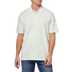 BOSS 남성용 센터 로고 면 폴로 셔츠 오픈 에어 블루 XL