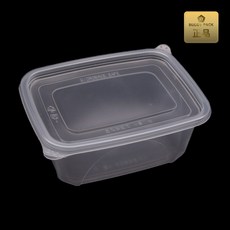 버디팩 PP 고강도 투명 밀폐 사각용기 특대 1550ml 삼계탕 용기 전자렌지 가능, 200개, 1개