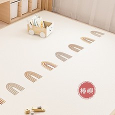 椿嶼 寶寶爬行墊 加厚 XPE 泡沫 客廳地墊, 【雙面XPE】條紋波波橋+汽車量身高/3,180CM*120CM*2CM