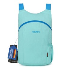 AZELA 可摺疊揹包 輕便休閒登山包, 天藍色