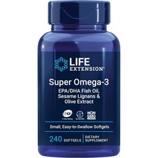 LIFE EXTENSION 超級Omega-3魚油軟膠囊, 240顆, 1罐