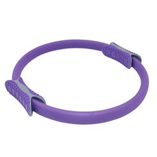 FITNESSSPORT 皮拉提斯圈 瑜珈健身環 玻璃鋼纖維 彈性不變形 矯正O型腿 產後骨盆修復 直徑38cm, 1個, 皮拉提斯環-紫色, 皮拉提斯環-紫色