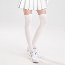 포츠킨 여성 골프스타킹 골프 니삭스 오버 고리형, 블랙