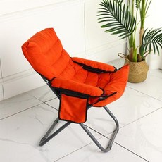 바닥 의자 좌식 소파 접이식 등받이 거실 휴식 체어 가정용 발코니 침실 레저 낮잠 안락 컴퓨터 야외 1인용 게으른, 23)Orange S