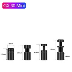 카드 GPU 홀더 조정 가능한 텔레스코픽 회전 나사 알루미늄 합금 지원 수직 브래킷 비디오, Black GX30 Mini