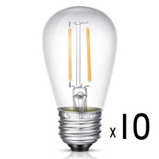 源源購物 S14 戶外LED復古燈串 防水露營燈 E27燈頭 雙芯2W燈泡 10顆裝 可串聯, 1個, S14燈泡10顆(以上皆為雙芯燈泡2W)