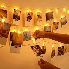 LED전구 집게줄조명 실내조명 크리스마스 데코소품, 1개, 20구