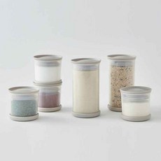 [당일출고]한샘 밀폐 양념통 거치대 6P 세트 양념보관통 소스통 조미료통 캐니스터, 한샘양념통거치대, 웜그레이 0236414, 1개