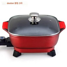 대형 전골용 냄비 반반 평팬 구성 찜통 다기능 멀티쿠커, 4L 26cm 스티머 포함 (2-4인용), 기본 색상