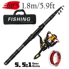 釣友俱樂部 碳素套裝路亞直柄紡車輪套裝 淡海兩用遠投竿 釣魚拋竿, 1.8m套裝