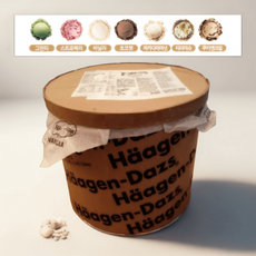 [드라이아이스 포장] 하겐다즈 벌크 대용량 카페 마카다미아넛 아이스크림 9.46리터, 1개, 9.46L