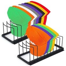 ShineMe 야구 모자 오거나이저 모자용 금속 보관함 최대 20개의 캡을 담을 수 있는 대용량 쉬운 조립 및 옷장 선반 드레서용 컴팩트 스탠드_168026, Black_168026