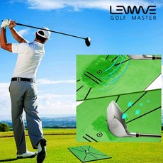 런웨이브 스윙 궤적 골프 연습 매트 포인트 자세교정 필드 트레이닝, 골프연습매트(그린)