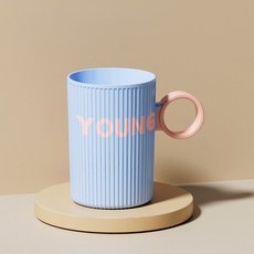 더자카 비비드톤 심플 욕실 양치컵, 블루, 2개