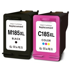 800매 특대용량 모노테크 삼성 호환잉크 INK-M185 C185 XL 세트, 검정+컬러, 1세트
