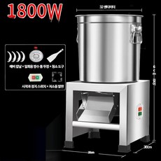 자동 야채 건초 분쇄기 닭 오리 사료 고추 대형 다지기, 1800W 구리코어 모터