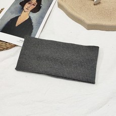 세안 헤어밴드 반다나 면 소재 와이드 넓은 머리띠 패션 스포츠, 1개, 3-골지반다나-그레이