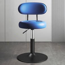 식탁 의자 홈바 의자 주방 거실 바 높은 의자 스탠드 바 의자 발걸이형, 블루B, 39-54CM, 1개