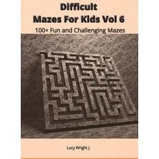 Difficult Mazes For Kids Vol 6: 100+ Fun and Challenging Mazes Hardcover, Mazes Draw America, English, 9781801410946