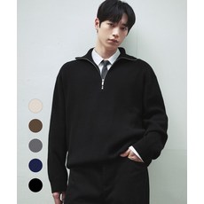 [백화점 정품] 드로우핏 드로우 핏 오버사이즈 하프 집업 카라 울 니트 5COLOR 411502