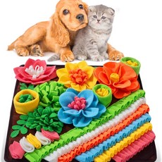 寵物嗅聞墊犬貓覓食玩具 39X39cm 藍色, 棕色, 1個