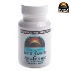 SOURCE NATURALS 乙醯肉鹼辛酸硫補充錠 650mg, 30 件, 1個