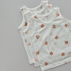 돗투돗 밤부매쉬 민소매 유아 런닝