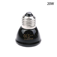 1개 220-240V 블랙 세라믹 E27 애완동물 온열 전구 병아리 거북이 도마뱀 파충류 조명 20-80W 원적외선 히, 04 60W