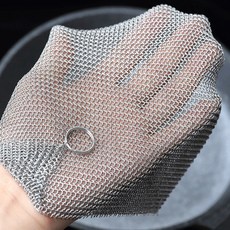 기스안나는 스테인레스 수세미 20x20cm 316L 반영구 스텐 철 링 설거지 무쇠 탄냄비 불판 텀블러, 1개