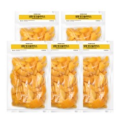무첨가 100% 당도높은 냉동 망고, 5개, 1kg(망고슬라이스)