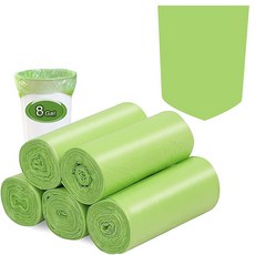 Inwaysin 쓰레기 봉투 Simple Human H 쓰레기통과 호환되는 Inwaysin 쓰레기 봉투 퇴비화 가능 30L(6-9갤런) (클리어 그린 100개(1팩), Inwaysin 쓰레기 봉투, Simple Human