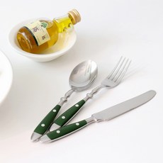 오스테리아 디너 커트러리 그린, green, 포크, 1개