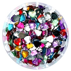[동화오피스] 5000 단면비즈 / 큐빅장식 비즈공예 재료, 12.하트 대 12mm, 1개