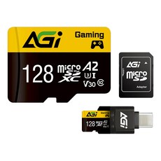 噗可 高速存儲亞奇雷TF138記憶卡 128GB/256GB/512GB 附Type-C讀卡機 高速傳輸, 1個, AGI亞奇雷TF138記憶卡 128GB