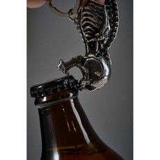 DH TATTOO SUPPLY 北京骷髏鬼才 不鏽鋼開瓶器 拆箱器 二合一鑰匙圈 耐用, 1個