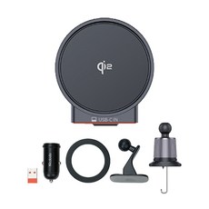Mcdodo 15W Qi2 磁吸無線車充, 自帶線磁吸車充-贈30W充電器+全配件組