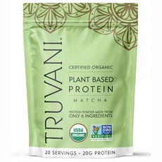 트루바니 USDA인증 오가닉 식물성 프로틴 파우더 말차 맛 TRUVANI, 1개, 629g