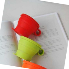 등산 캠핑때 특히 좋은 뉴 실리콘 접이식 컵 3color, 1개, 그린