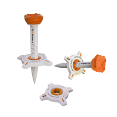 아이디메이커스 에이밍 높이조절 분실방지 컨트롤 골프티 티꽂이, 오렌지, 1개