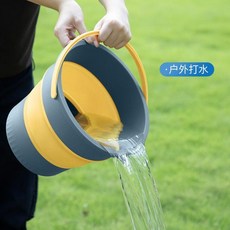 五月花 便攜式摺疊水桶 10L大容量 戶外洗車釣魚居家多用途, 1秒摺疊11CM窄縫懸掛收納,18.5*24.5*27.5CM6場景