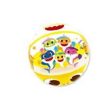 韓國卡通沙灘球 充氣海灘玩具球 三麗鷗 吉伊卡哇 寶可夢 鯊魚寶寶 蠟筆小新Pororo Loopy, 1個, 40cm