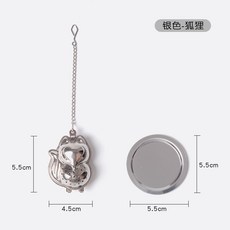 J1 創意 304不銹鋼茶漏 黛貝琳茶濾網, 小狐貍, 1個