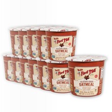 Bob's Red Mill GF 오트밀 컵 메이플 & 흑설탕 61g(2.4온스) 컵 (12팩) - GMO 프리 통곡물 코셔, 12 Count (Pack of 1)