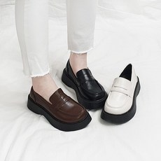 디아 도모크 페니 안경 오버솔 통굽 키높이 로퍼 5cm