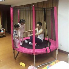 대형 트램폴린 방방이 트램펄린 안전망 펜션 야외 놀이터, 강화형 1.83m 핑크