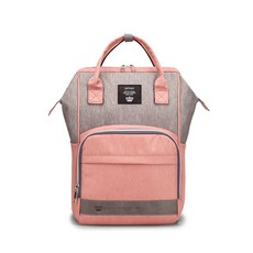媽媽包 媽咪包 母嬰包 多功能包包 便攜式媽媽包經濟實惠款媽咪包雙肩包寶寶出行收納包外出帶娃耐用多功能經典款, 粉拼灰