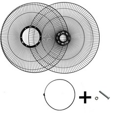 臺灣熱銷 外貿電風扇網罩鐵 16寸18寸雙中環鐵質網罩 通用款, 黑色,16inch(寸）圓邊網, 1個